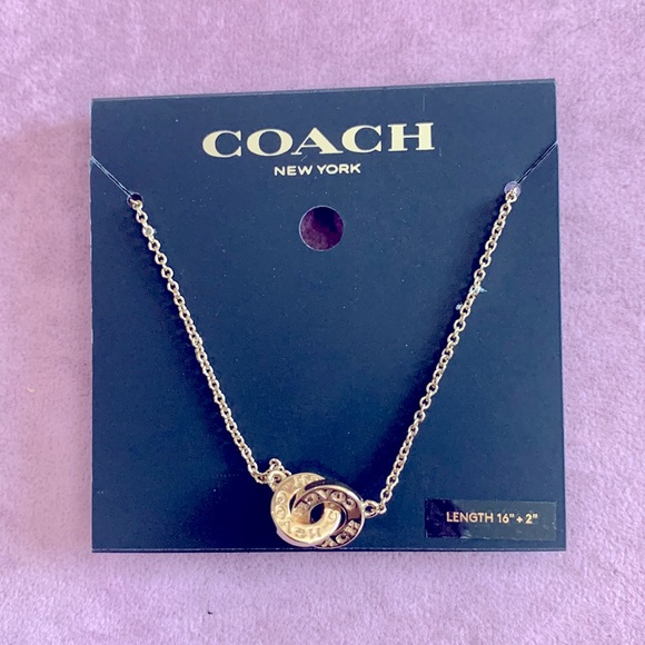 Coach Interlocking Open Circle Pendant Necklace - Picture 2 of 4